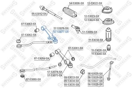 Важіль передній правий (у зборі) STELLOX 5753077SX