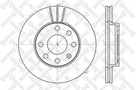 Тормозной диск STELLOX 60203608VSX