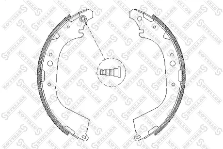 Колодки гальмівні задні (барабан) STELLOX 661101SX