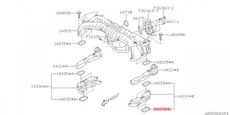 Автозапчасть SUBARU 14035AA630