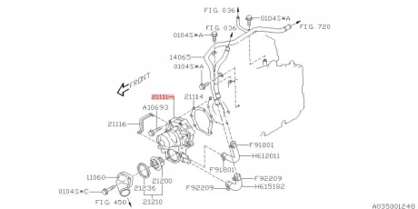Автозапчасть SUBARU 21111AA340