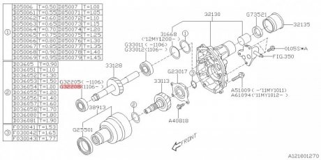 Подшипник коробки передач SUBARU 806322080