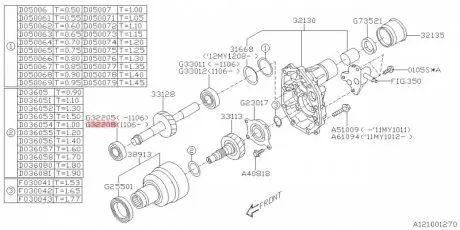 Подшипник коробки передач SUBARU 806322080