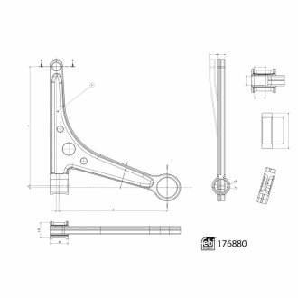 Рычаг подвески (передний/снизу)) (R) VW T4 90-03 SWAG 33103784