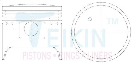Поршень із пальцем +0.50мм (к-кт на двигун) Honda Civic EN,EB3 1,2 L TEIKIN 38109-050 (фото 1)