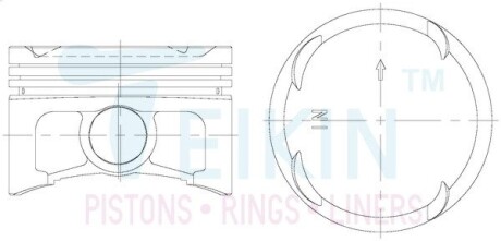 Поршень із пальцем +0.50мм (к-кт на двигун) D16Y7 38181-050 TEIKIN 38181050