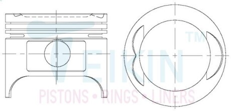 Поршень із пальцем +0.50мм (к-кт на двигун) FE TEIKIN 42157-050