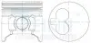 Поршень із пальцем STD (к-кт на двигун) Mazda 2,0-2,2 D (R2/RF) TEIKIN 42167-STD (фото 1)