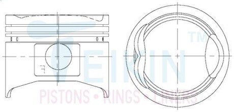 Поршень із пальцем STD (к-кт на двигун) B6 TEIKIN 42171-STD