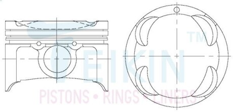 Поршень із пальцем STD (к-кт на двигун) Z5 TEIKIN 42173-STD