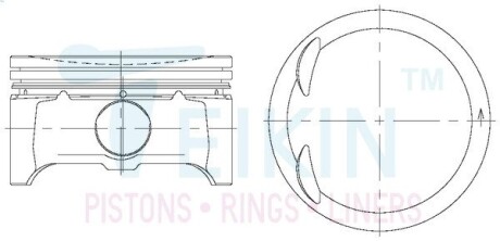 Поршень із пальцем +1.00мм (к-кт на двигун) L3-II TEIKIN 42209-100