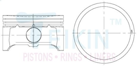 Поршень із пальцем STD (к-кт на двигун) LF 42210-STD TEIKIN 42210STD (фото 1)