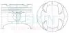 Поршень із пальцем STD (к-кт на двигун) Mazda 1.6L (B6ZE / B6-ME) DOHC 16V TEIKIN 42668-STD (фото 1)