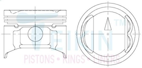 Поршень із пальцем STD (к-кт на двигун) G15B TEIKIN 43187-STD