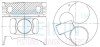 Поршень із пальцем +1.00мм (к-кт на двигун) Mitsubishi 2.8TD (4M40-T) TEIKIN 43232-100 (фото 1)
