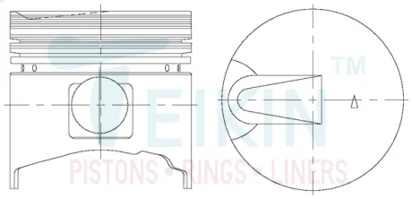 Поршни стандартные (к-кт на мотор) Mitsubishi 4D65T OLD TEIKIN 43241ASTD