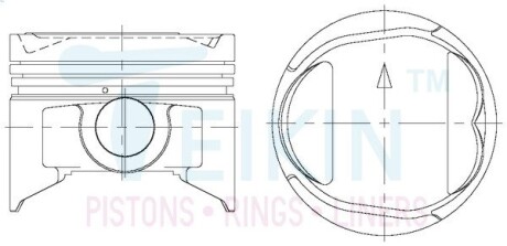 Поршень із пальцем STD (к-кт на двигун) 4G63K TEIKIN 43261-STD