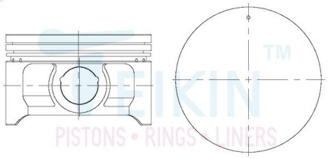 Поршень із пальцем +1.00мм (к-кт на двигун) 4G64-II TEIKIN 43270-100