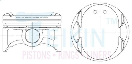 Поршень із пальцем +1.00мм (к-кт на двигун) 4A92 TEIKIN 43296-4-100