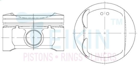 Поршень із пальцем +0.50мм (к-кт на двигун) Nissan 1,8L (MR18DE) TEIKIN 44340-050