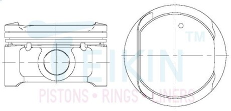 Поршень із пальцем +0.50мм (к-кт на двигун) HR16DE TEIKIN 44345-050