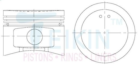 Поршень із пальцем +1.00мм (к-кт на двигун) GA14 TEIKIN 44669-100