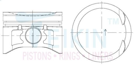 Поршень із пальцем STD (к-кт на двигун) QG15DE TEIKIN 44677-STD