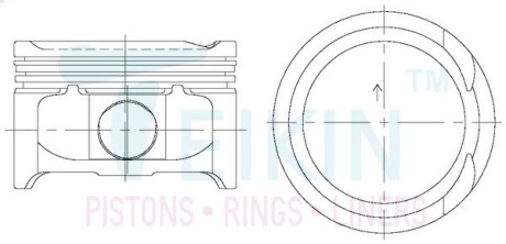 Поршень із пальцем +0.50мм (к-кт на двигун) CR12DE TEIKIN 44705-050