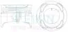 Поршень із пальцем STD (к-кт на двигун) Suzuki Swift 1.6L,SOHC,16V (G16) TEIKIN 45601-STD (фото 1)