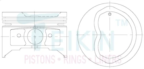 Поршни ремонт +0.50mm(к-кт на мотор) Toyota 4Y TEIKIN 46122025
