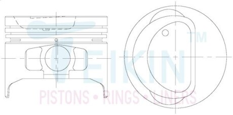 Поршень із пальцем +0.50мм (к-кт на двигун) Toyota 1,3L (2E) TEIKIN 46141-050