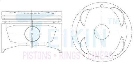 Поршень із пальцем +0.50мм (к-кт на двигун) 4AFE-II TEIKIN 46266-050
