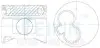 Поршень із пальцем STD (к-кт на двигун) Toyota 3,0D R4 ALFIN GALARY (1KZ-TE,1KZ) TEIKIN 46283AG-STD (фото 1)