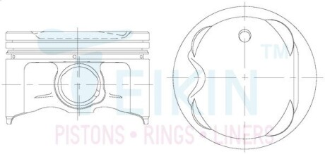Поршень із пальцем +1.00мм (к-кт на двигун) 5SFE-II TEIKIN 46309-100