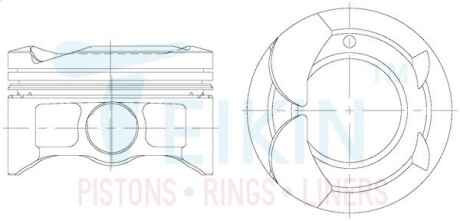 Поршень із пальцем STD (к-кт на двигун) Toyota 1,3L (2NZFE,2NZ-FE-II) TEIKIN 46355-STD (фото 1)