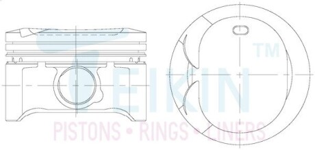 Поршень із пальцем STD (к-кт на двигун) 79/4CYL/1.2-1.2-3(3ZZ-FE) (13101-0D070) 46367-STD TEIKIN 46367STD