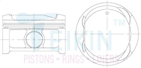 Поршень із пальцем +1.00мм (к-кт на двигун) 2AZFE-II TEIKIN 46379-100