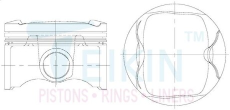 Поршень із пальцем +1.00мм (к-кт на двигун) 1ZR-FE TEIKIN 46382-100