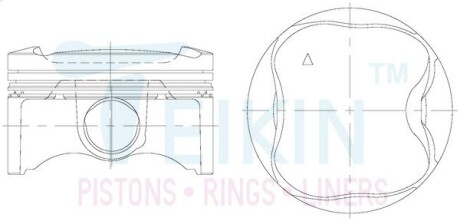 Поршень ДВЗ 0.5 (4шт.+пальці)) Toyota (2ZR-FE) Auris, Yaris, Corolla (07-) 1.8 DOHC EFI 16V TEIKIN 46383-050
