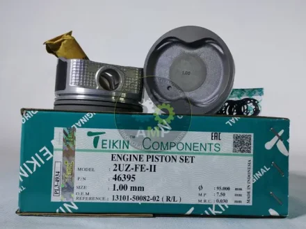 Поршень с пальцем +1.00мм (к-кт на двигатель) Toyota 4,7L V8 (2UZ-FE-II) TEIKIN 46395-100