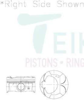 Поршень із пальцем +0.50мм (к-кт на двигун) 2GR-FSE 46396-050 TEIKIN 46396050