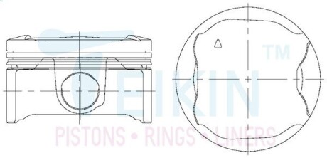 Поршень із пальцем STD (к-кт на двигун) 2ZR-FXE TEIKIN 46398-STD