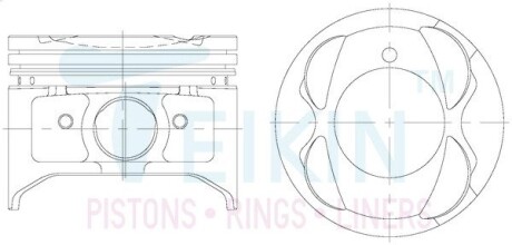 Поршень із пальцем +0.50мм (к-кт на двигун) Toyota 2,0L (3SFE-IV) TEIKIN 46667-050 (фото 1)