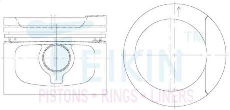 Поршень із пальцем STD (к-кт на двигун) VAG AAM/ADF/DS/EX/RP TEIKIN 48609-STD