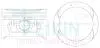 Поршень із пальцем STD (к-кт на двигун) NUBIRA-II TEIKIN 49105-STD (фото 1)