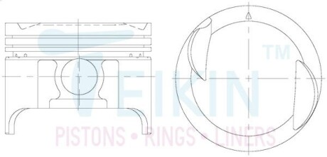 Поршень із пальцем STD (к-кт на двигун) MATIZ II TEIKIN 49106-STD