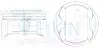 Поршень ДВС 0.5 (4шт.+пальцы) Hyundai 2.0 (G4KD) IX-35 (09-), Sonata (09-), Tucson (09-) TEIKIN 51144-050 (фото 1)