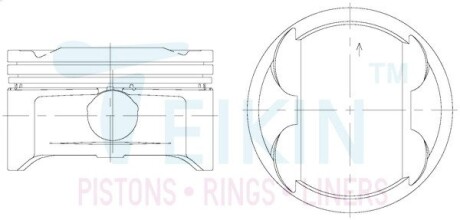 Поршень із пальцем +1.00мм (к-кт на двигун) G4KD TEIKIN 51144-100
