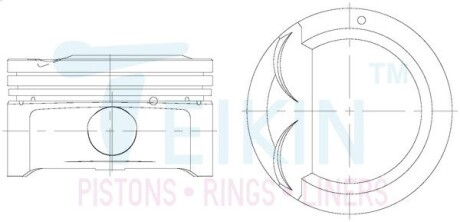 Поршень із пальцем +0.50мм (к-кт на двигун) G4FA 51149-050 TEIKIN 51149050