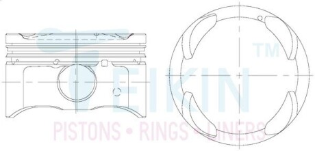 Поршень із пальцем +0.50мм (к-кт на двигун) G4LA-II TEIKIN 51157-050